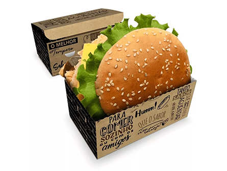 Tear Away Paper Burger Box