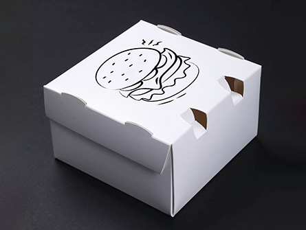 White Burger Box With Your Own Logo