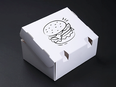 White Burger Box With Your Own Logo