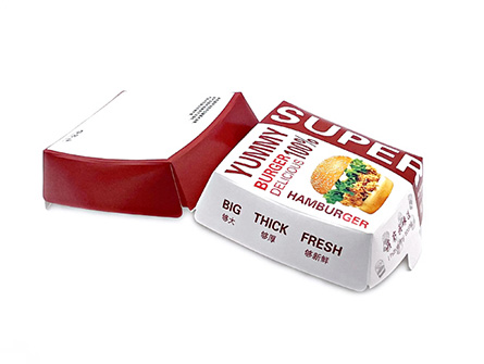 New Design Burger Paper Box For Food Packing