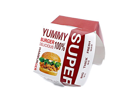 New Design Burger Paper Box For Food Packing