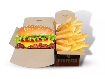 Burger And Chips Paper Packaging Box