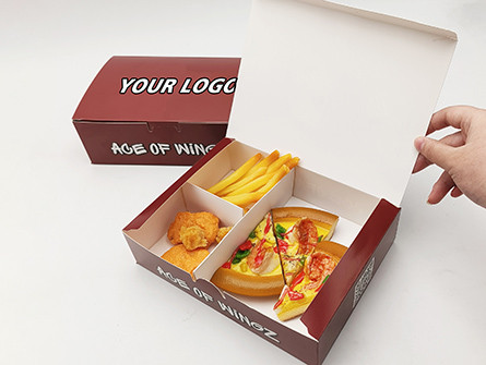 Food Box With Dividers For Fried Food 