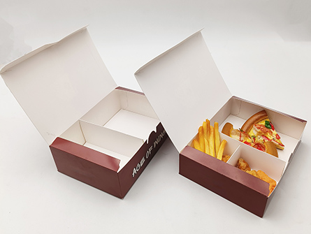 Food Box With Dividers For Fried Food 