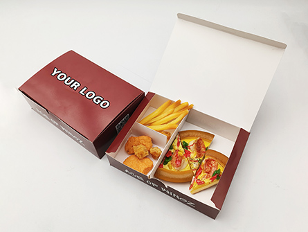 Food Box With Dividers For Fried Food 