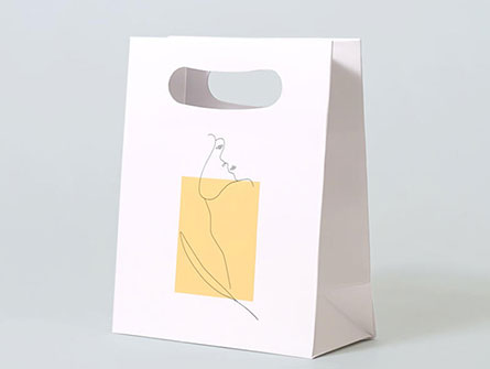 Recycle Paper Bag With Hole Handle