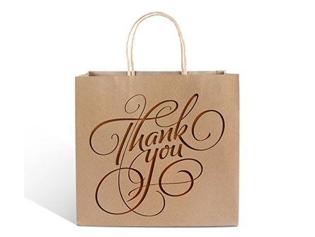 Thank You Kraft Paper Carry Bags