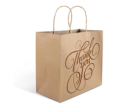 Thank You Kraft Paper Carry Bags