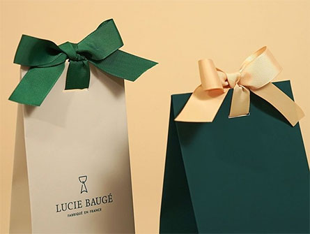 Paper Bags Recyclable With Ribbon Bow