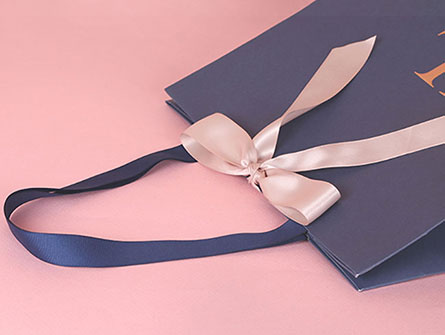 Boutique Logos Paper Bag With Ribbon 