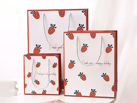 Cartoon Strawberry Paper Bag