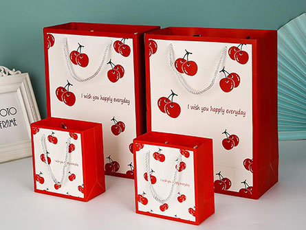 Fruit Cherry Design Paper Bags
