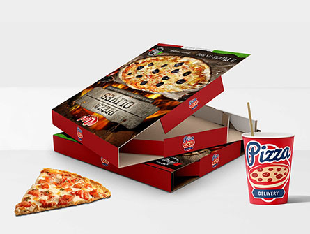 Printed Paper Pizza Boxes