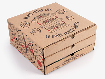 Food Grade Triple Treat Pizza Box