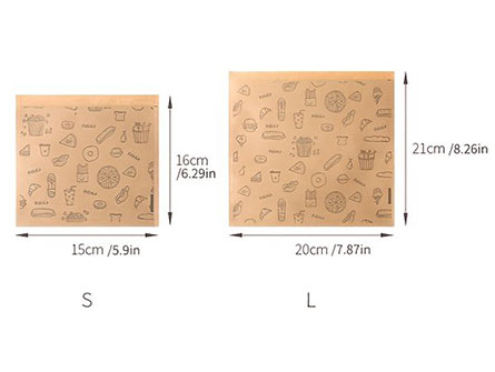 Greaseproof Flat Food Paper Bag