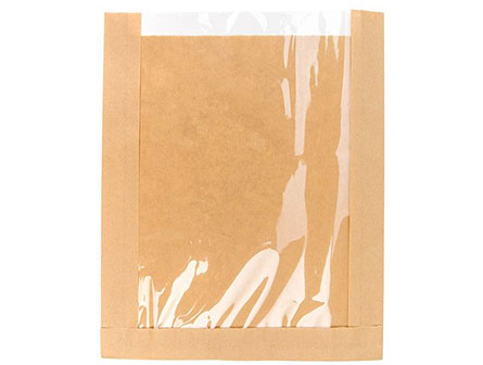 Bread Packaging Paper Bags With Plastic Window