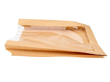 Bread Packaging Paper Bags With Plastic Window