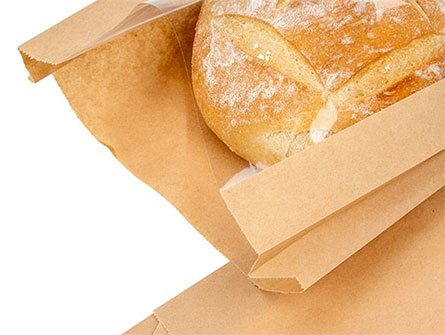 Bread Packaging Paper Bags With Plastic Window