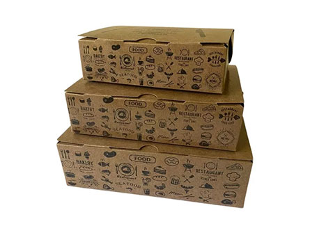 Disposable Brown Kraft Paper Lunch Box